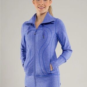 Lululemon Stride Jacket Heathered Royalty Blue Purple Hoodie Size 2